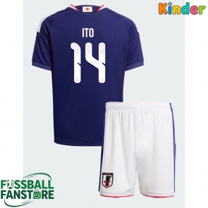 Japan Junya Ito #14 Replik Heimtrikot Kinder WM 2026 Kurzarm (+ Kurze Hosen)